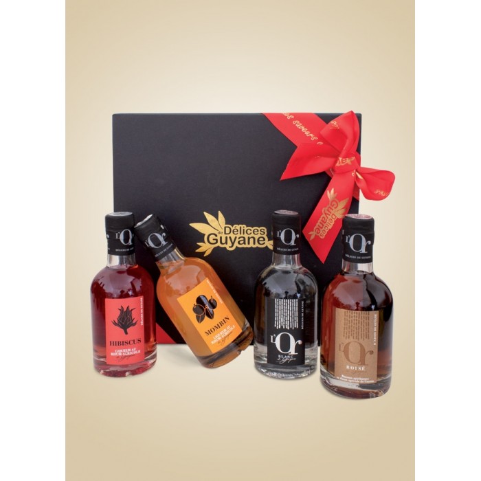 Coffret liqueurs et or