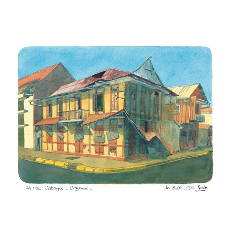 Aquarelle Joub 24 rue Catayée
