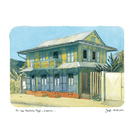 Aquarelle Joub Rue Mme Payé