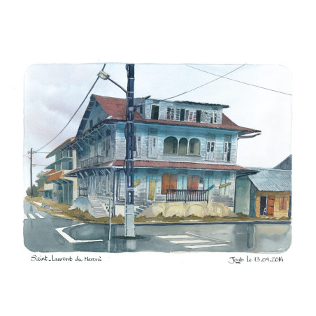 Aquarelle Joub Rue Mme Payé