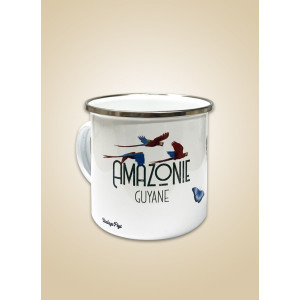 Enamelled metal mug of Guiana "Amazonie"