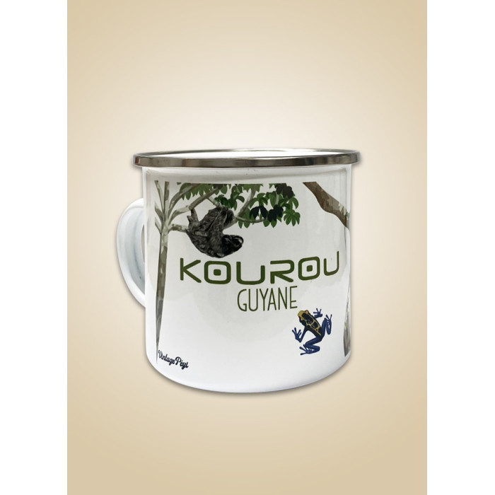 Enamelled metal mug of Guiana "Kourou"
