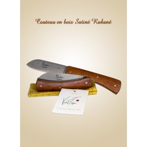 French Guyana knife with Satiné Rubané wood