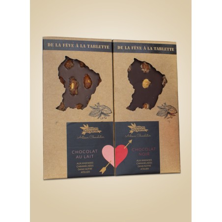 2 tablettes de chocolat série spéciale St Valentin