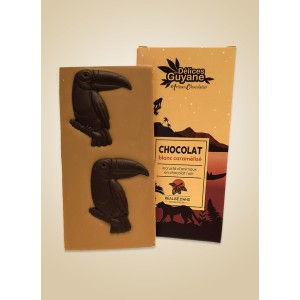 Gold chocolate bar with black chocolate animals 85g