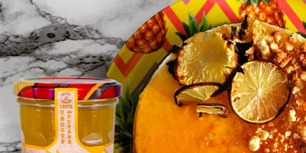 Cheesecake à la gelée d’ananas et biscuit comtesse (Recette de Ô Néné)